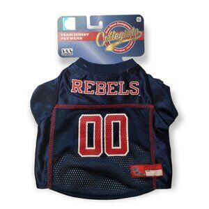 NCAA University of Mississippi Ole Miss Rebels Team Jersey for Dogs Small